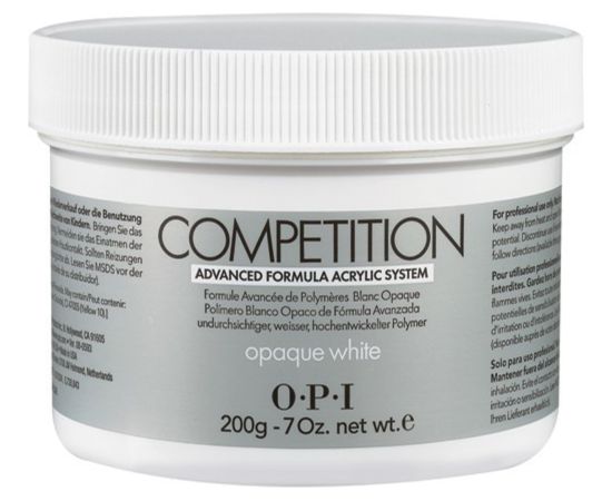 Opi Competition Acrylic Nail Powder Opaque White 200 g Nagu lakas