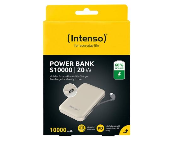 POWER BANK USB 10000MAH/BEIGE S10000 7333031 INTENSO Power-банки