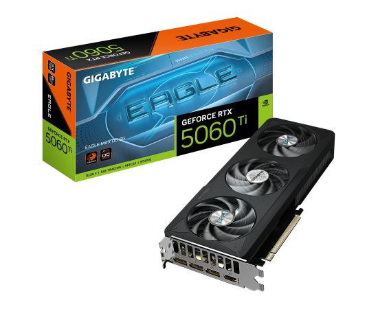 Graphics Card GIGABYTE NVIDIA GeForce RTX 5060 Ti 2617 MHz 8 GB GDDR7 128 bit PCI Express 5.0 Active GV-N506TEAGLEMAXOC-8GD Видеокарты
