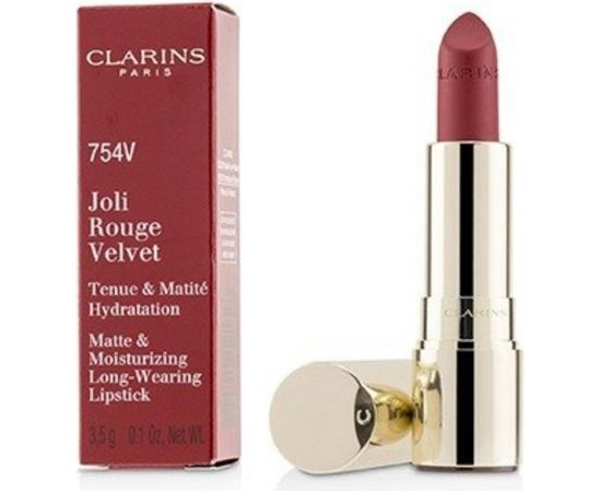 Clarins Joli Rouge Velvet Cream Lipstick 754V Deep Red 3.5 g Lūpu krāsas, spīdumi, balzāmi