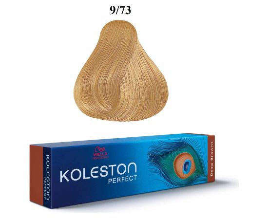 Wella Professionals Koleston Perfect Permanent Hair Dye 9/73 Bright Blond Golden Chestnut 60ml Matu kopšana