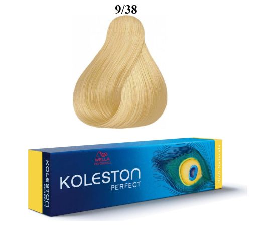 Wella Professionals Koleston Perfect Permanent Hair Dye 9/38 Very Light Blonde Golden Pearl 60ml Matu kopšana