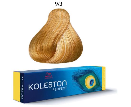 Wella Professionals Koleston Perfect Permanent Hair Dye 9/3 Very Light Blonde Gold 60ml Matu kopšana