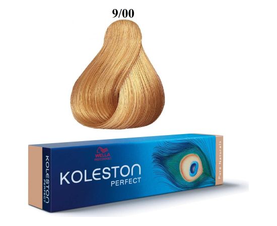 Wella Professionals Koleston Perfect Permanent Hair Dye 9/00 Bright Blonde Natural Intense 60ml Matu kopšana
