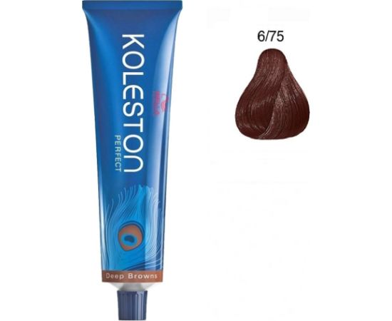 Wella Professionals Koleston Perfect Permanent Hair Dye 6/75 Dark Blonde Chestnut Mahogany 60ml Matu kopšana