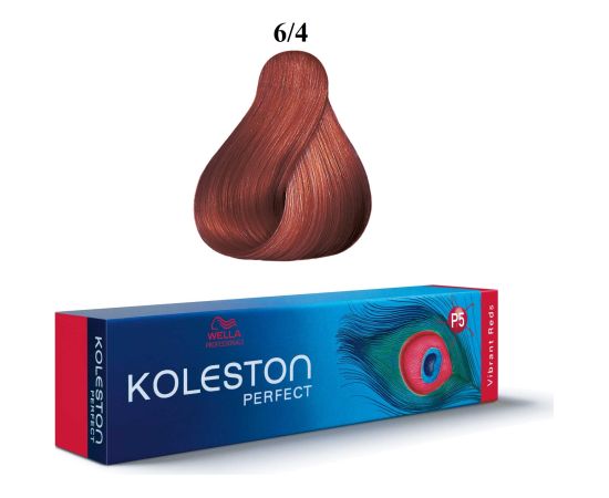 Wella Professionals Koleston Perfect Permanent Hair Dye 6/4 Dark Blonde Red 60ml Matu kopšana
