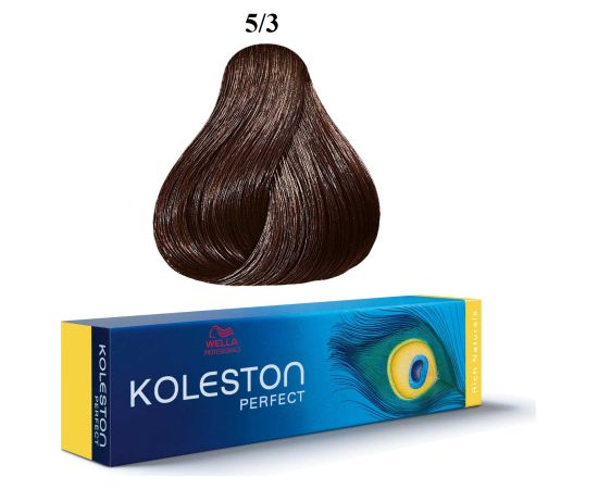 Wella Professionals Koleston Perfect Permanent Hair Dye 5/3 Light Brown Gold 60ml Matu kopšana