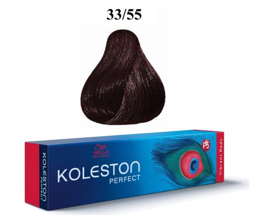 Wella Professionals Koleston Perfect Permanent Hair Dye 33/55 Dark Chestnut Intense Mahogany 60ml Matu kopšana