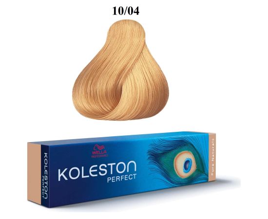 Wella Professionals Koleston Perfect Permanent Hair Dye 10/04 Very Light Blond Natural Red 60ml Matu kopšana