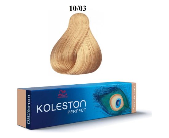 Wella Professionals Koleston Perfect Permanent Hair Dye 10/03 Bright Natural Golden Blond 60ml Matu kopšana