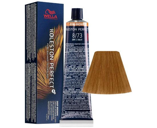 Wella Professionals Koleston Perfect Me+ Permanent Hair Dye 8/73 Light Blond Golden Chestnut 60ml Matu kopšana