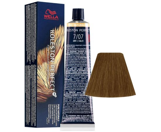 Wella Professionals Koleston Perfect Me+ Permanent Hair Dye 7/07 Medium Blonde Natural Chestnut 60ml Matu kopšana