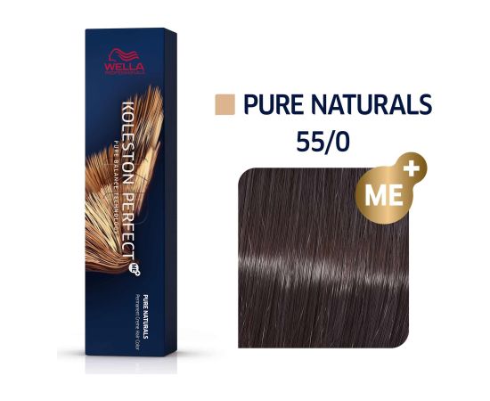 Wella Professionals Koleston Perfect Me+ Permanent Hair Dye 55/0 Light Chestnut Natural Intense 60ml Matu kopšana