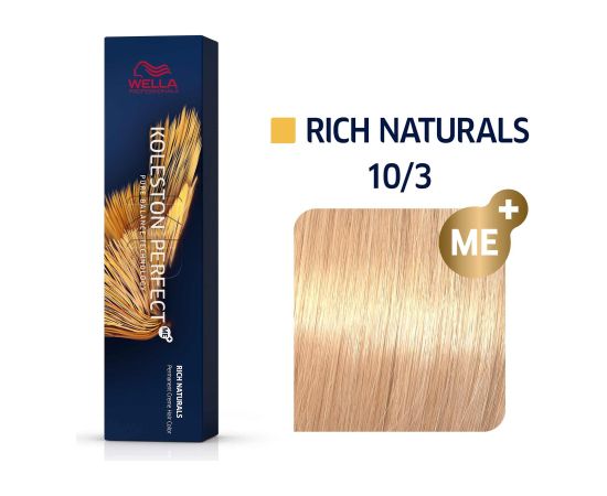 Wella Professionals Koleston Perfect Me+ Permanent Hair Dye 10/3 Lightest Gold Blonde 60ml Matu kopšana