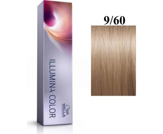 Wella Professionals Illumina Color Permanent Hair Dye 9/60 Bright Blonde Natural Violet 60ml Matu kopšana