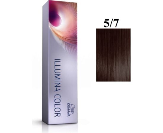 Wella Professionals Illumina Color Permanent Hair Dye 5/7 Light Chestnut Brown 60ml Matu kopšana