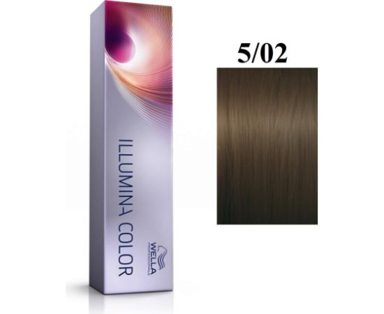 Wella Professionals Illumina Color Permanent Hair Dye 5/02 Matte Natural Light Chestnut 60ml Matu kopšana