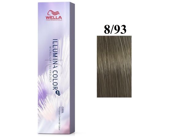 Wella Professionals Illumina Color Me+ Permanent Hair Dye 8/93 Light Blonde Golden Blue 60ml Matu kopšana
