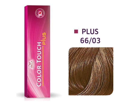 Wella Professionals Color Touch Plus Ammonia-Free Semi-Permanent Hair Dye 66/03 Dark Blonde Natural Golden Intense 60ml Matu kopšana