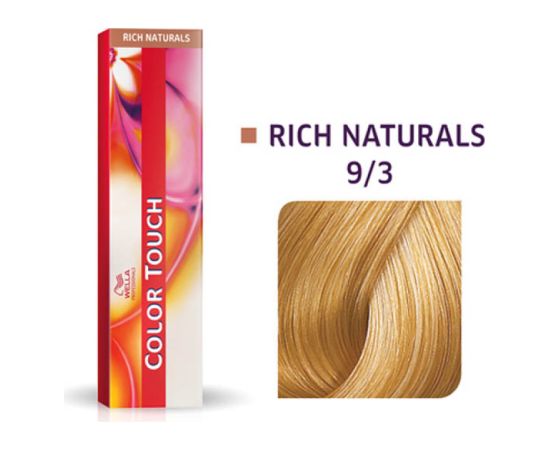 Wella Professionals Color Touch Ammonia-Free Semi-Permanent Hair Dye 9/3 Golden Light Blonde Mahogany 60ml Matu kopšana