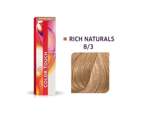 Wella Professionals Color Touch Ammonia-Free Semi-Permanent Hair Dye 8/3 Golden Light Blonde 60ml Matu kopšana