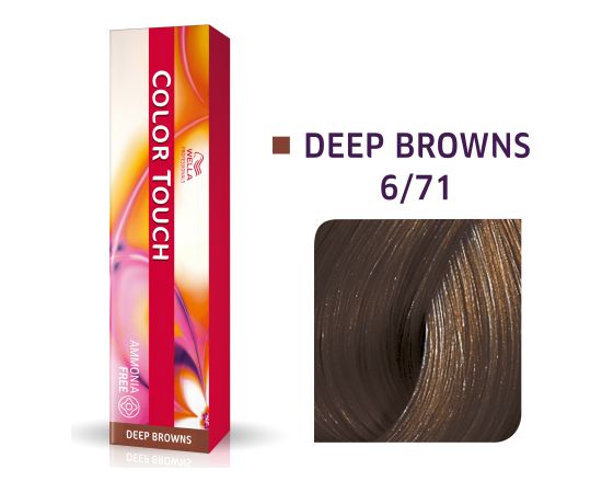Wella Professionals Color Touch Ammonia-Free Semi-Permanent Hair Dye 6/71 Dark Blonde Ash Chestnut 60ml Matu kopšana