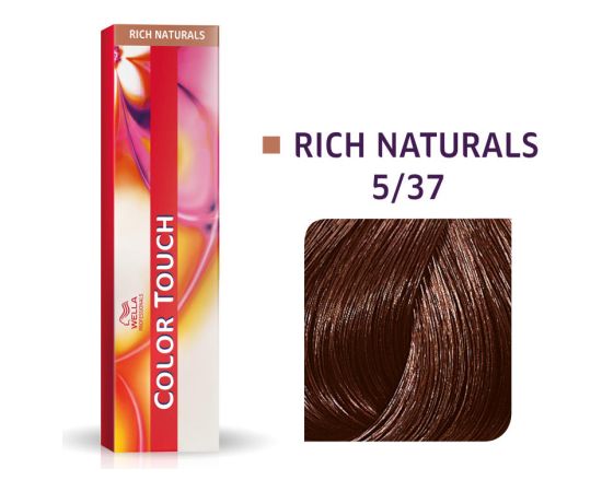 Wella Professionals Color Touch Ammonia-Free Semi-Permanent Hair Dye 5/37 Light Chestnut Golden Brown 60ml Matu kopšana