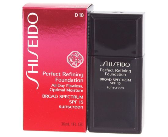 Shiseido Perfect Refining Moisturizing Liquid Foundation D10 Golden Brown SPF 15 30ml Dekoratīvā kosmētika