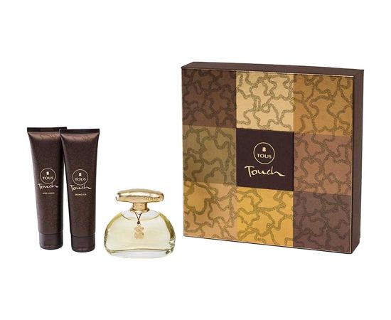 Touch Set Tous: Touch Eau De Toilette For Women 100ml + Touch Nourishing Body Lotion 100ml + Touch Moisturizing Shower Gel 100ml Dāvanu komplekti