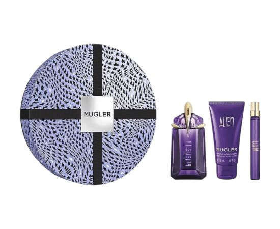 Set Thierry Mugler: Alien Eau De Parfum For Women 60ml + Alien Hydrating Body Lotion 50ml + Alien Eau De Parfum For Women 10ml Dāvanu komplekti