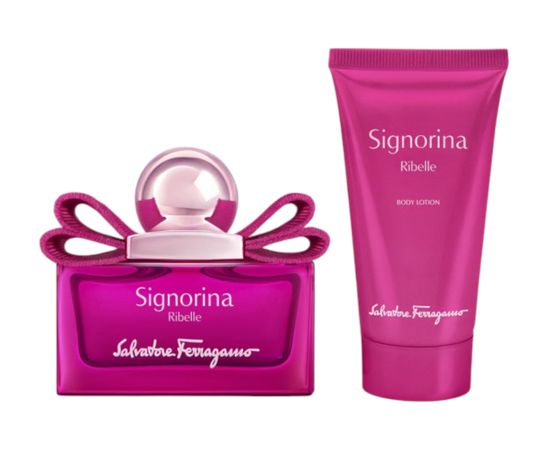Set Salvatore Ferragamo: Signorina Ribelle Eau De Parfum For Women 30ml + Signorina Ribelle Hydrating Body Lotion 50ml Dāvanu komplekti