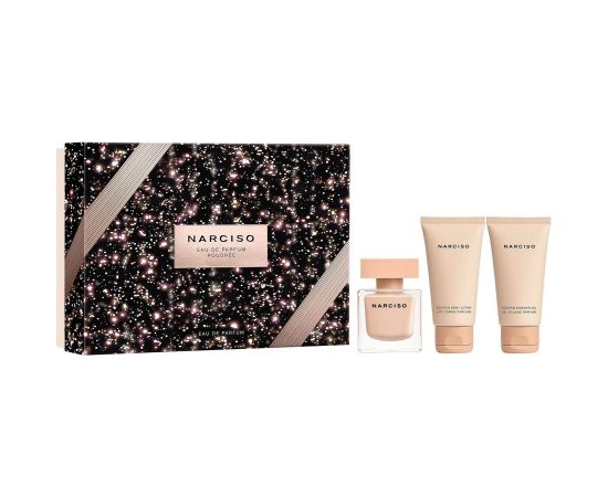 Set Narciso Rodriguez: Narciso Poudree Eau De Parfum For Women 50ml + Narciso Poudree Hydrating Body Lotion 50ml + Narciso Poudree Cleansing Shower Gel All Over The Body For All Skin Types 50ml Dāvanu komplekti