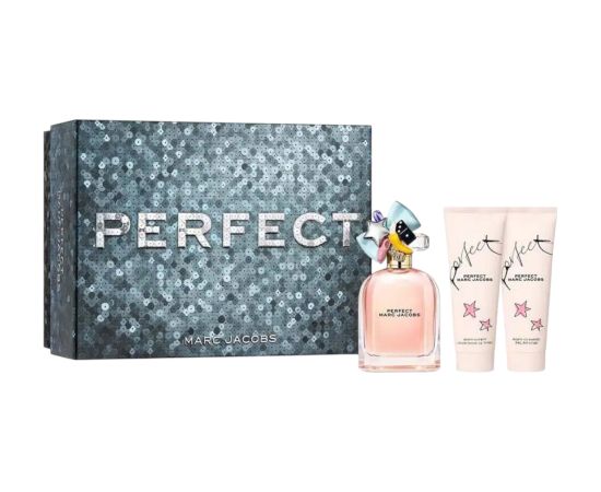 Set Marc Jacobs: Perfect Eau De Parfum For Women 100ml + Perfect Hydrating Body Lotion 75ml + Perfect Hydrate Shower Gel All Skin Types 75ml Dāvanu komplekti
