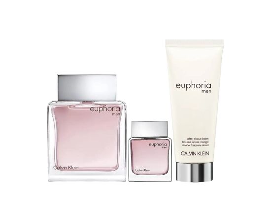 Set Calvin Klein: Euphoria Eau De Toilette For Men 100ml + Euphoria Eau De Toilette For Men 15ml *Miniature + Euphoria After-Shave Balm 100ml Dāvanu komplekti