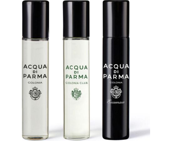 Set Acqua di Parma: Colonia Eau De Cologne Unisex 12ml + Colonia Futura Eau De Cologne For Men 12ml + Colonia Essenza Eau De Cologne For Men 12ml Dāvanu komplekti