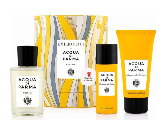 Set Acqua di Parma: Blu Mediterraneo Arancia di Capri Eau De Toilette Unisex 75ml + Blu Mediterraneo Arancia di Capri Body Lotion All Over The Body 50ml + Blu Mediterraneo Arancia di Capri Cleansing Shower Gel For All Skin Types 40ml Dāvanu komplekti