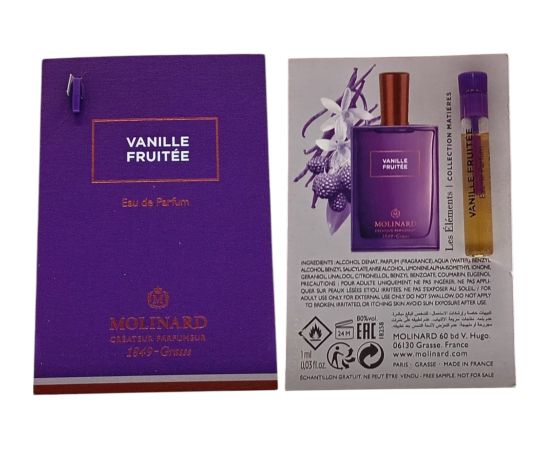Molinard Les Elements - Vanille Fruitee Eau De Parfum Unisex 1ml *Vial Духи и косметика