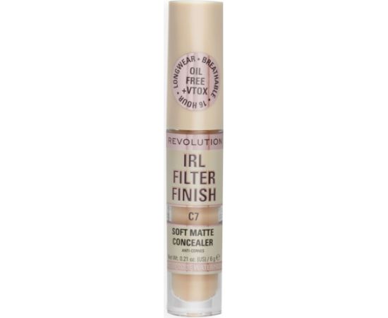 Makeup Revolution IRL Filter Finish Cover Dark Spots Cream Concealer C7 6 g Dekoratīvā kosmētika