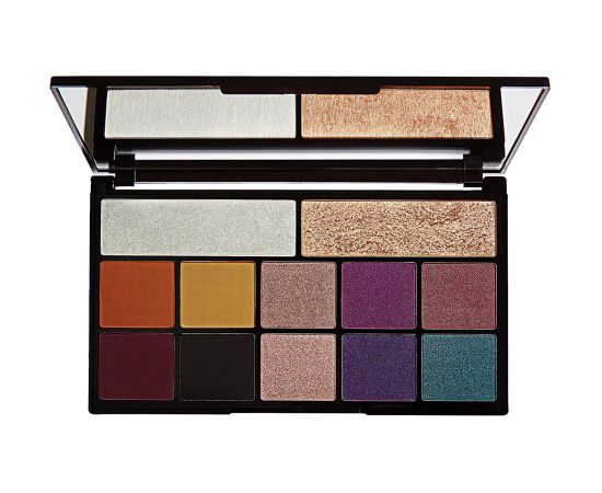 Makeup Revolution Carmi Eyeshadow Palette Kiss Of Fire 12 Shades 27 g Dekoratīvā kosmētika