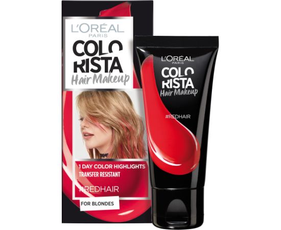 L'Oreal Paris Colorista Hair Makeup Semi-Permanent Hair Dye #REDHAIR 30ml Matu kopšana