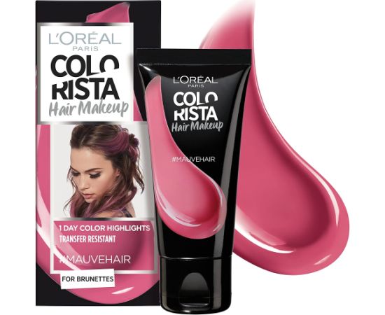 L'Oreal Paris Colorista Hair Makeup Semi-Permanent Hair Dye #MAUVEHAIR 30ml Matu kopšana