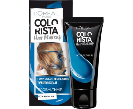 L'Oreal Paris Colorista Hair Makeup Semi-Permanent Hair Dye #COBALTHAIR 30ml Matu kopšana