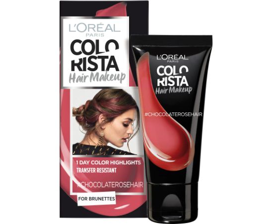 L'Oreal Paris Colorista Hair Makeup Semi-Permanent Hair Dye #CHOCOLATEROSEHAIR 30ml Matu kopšana