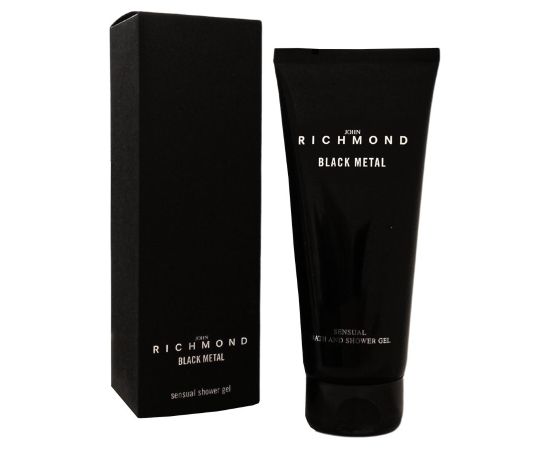 John Richmond Black Metal Natural Cleansing Shower Gel 200ml Dušas želejas ķermenim
