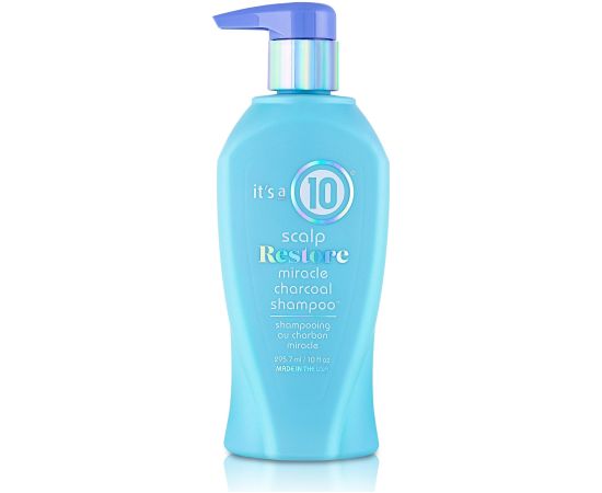 It`s A 10 It's a 10 Scalp Restore Miracle Charcoal Hair Shampoo Remove Excess Oil And Product Residual Build-up 295.7ml Šampūni