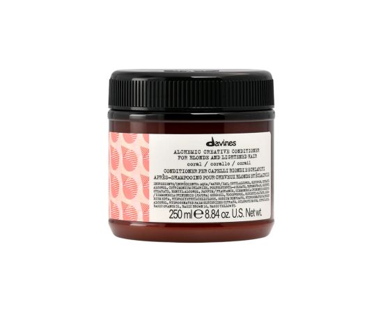 Davines Alchemic Hair Colour Conditioner Coral Enhances Color Vibrancy 250ml Matu kopšana