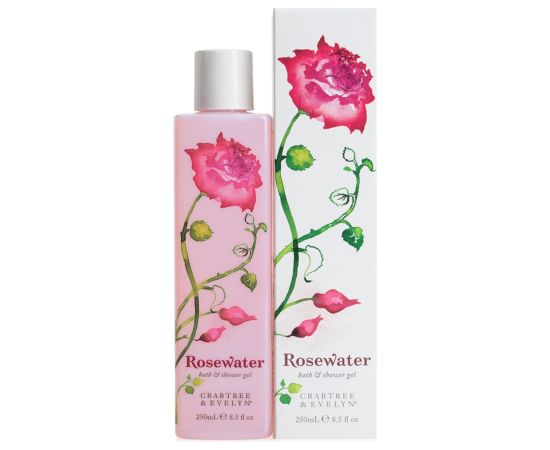 Crabtree & Evelyn Rosewater Cleansing Shower Gel For All Skin Types 250ml Dušas želejas ķermenim