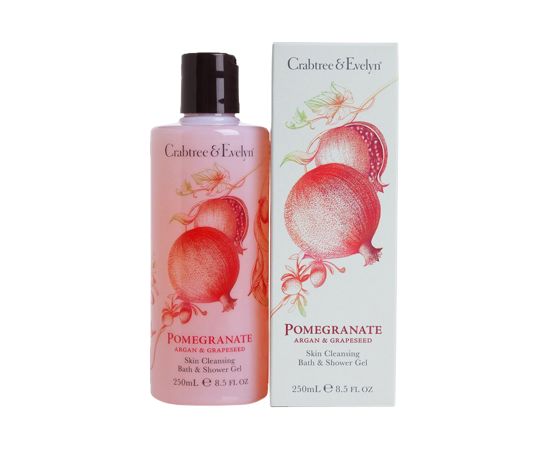 Crabtree & Evelyn Pomegranate Argan & Grapeseed Cleansing Shower Gel For All Skin Types 250ml Dušas želejas ķermenim