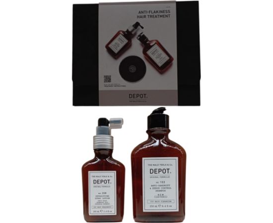 Consumer Kit C Set Depot: 100 Hair Cleansing No. 102 Botanical Complex Hair Shampoo Anti-Dandruff & Sebum Control 250ml + 200 Hair Treatments No. 208 Botanical Complex Leave-In Scalp Treatment Lotion For Detoxing 100ml Matu kopšana