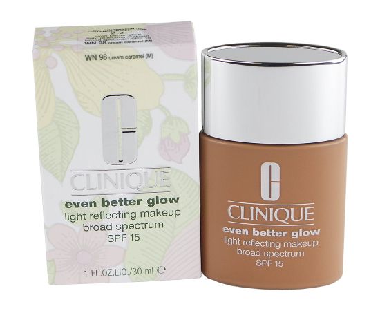 Clinique Even Better Glow Light Reflecting Liquid Foundation WN 98 Cream Caramel SPF 15 30ml Dekoratīvā kosmētika